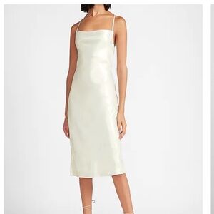 Express Elegant champagne Metallic Slip Dress. Medium. NWOT